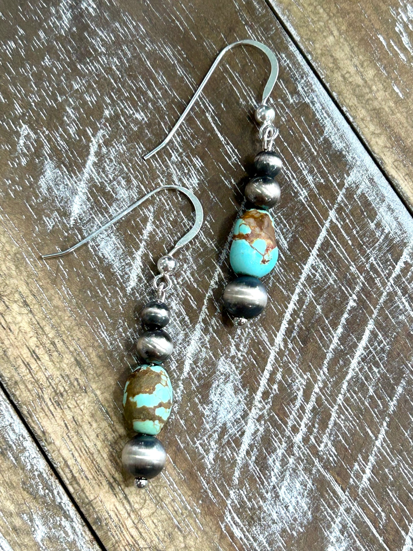 Kingman and Navajo Pearl Earrings