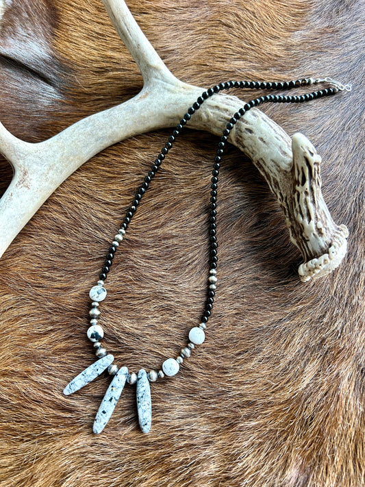 Nevada White Buffalo Statement Necklace
