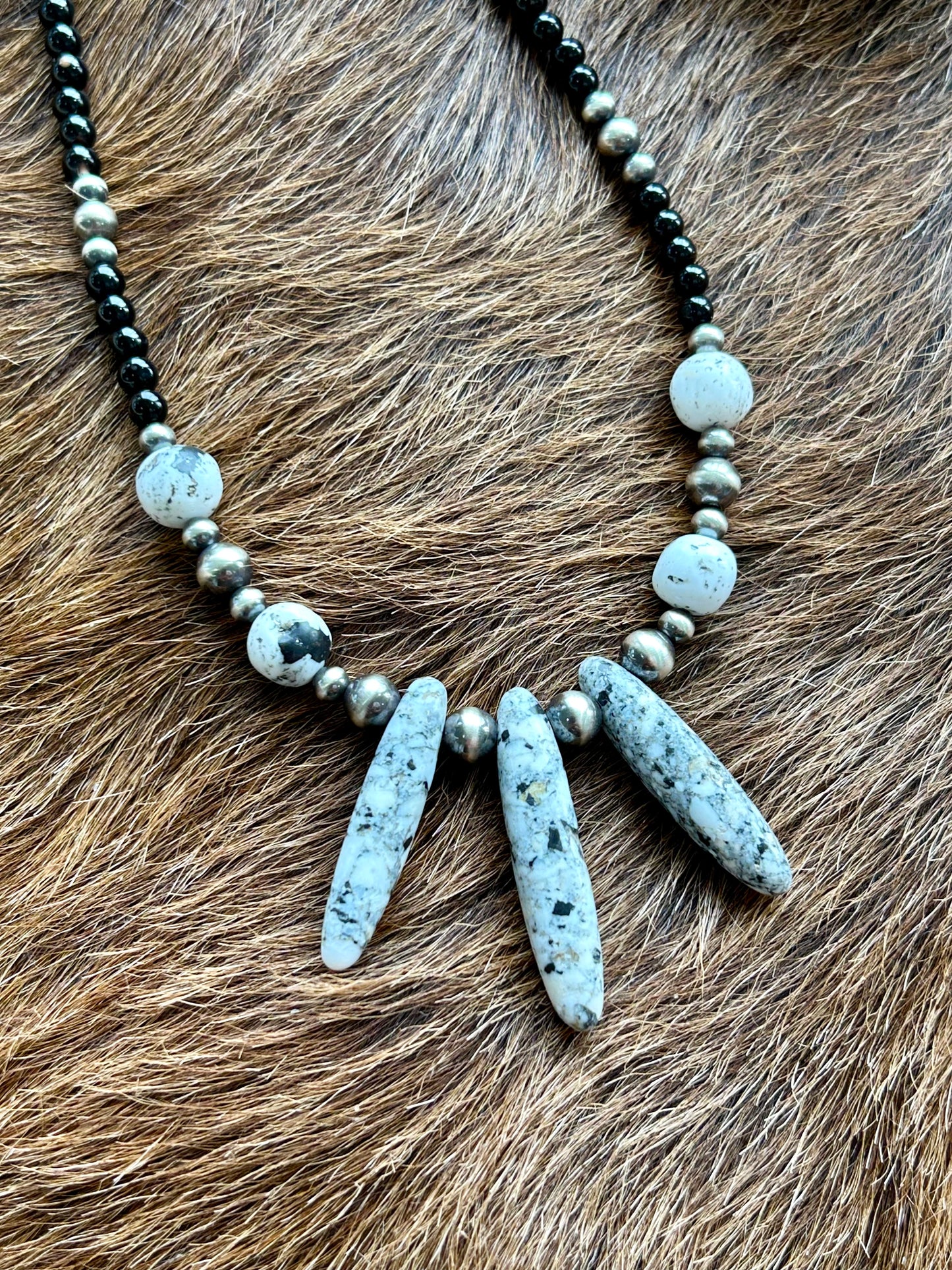 Nevada White Buffalo Statement Necklace