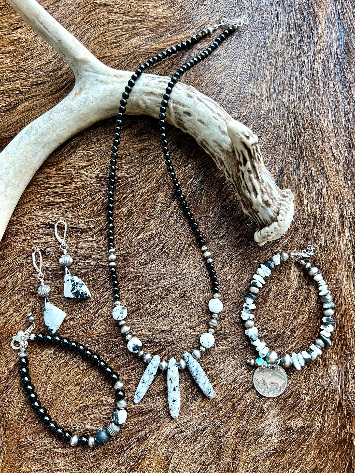 Nevada White Buffalo Statement Necklace
