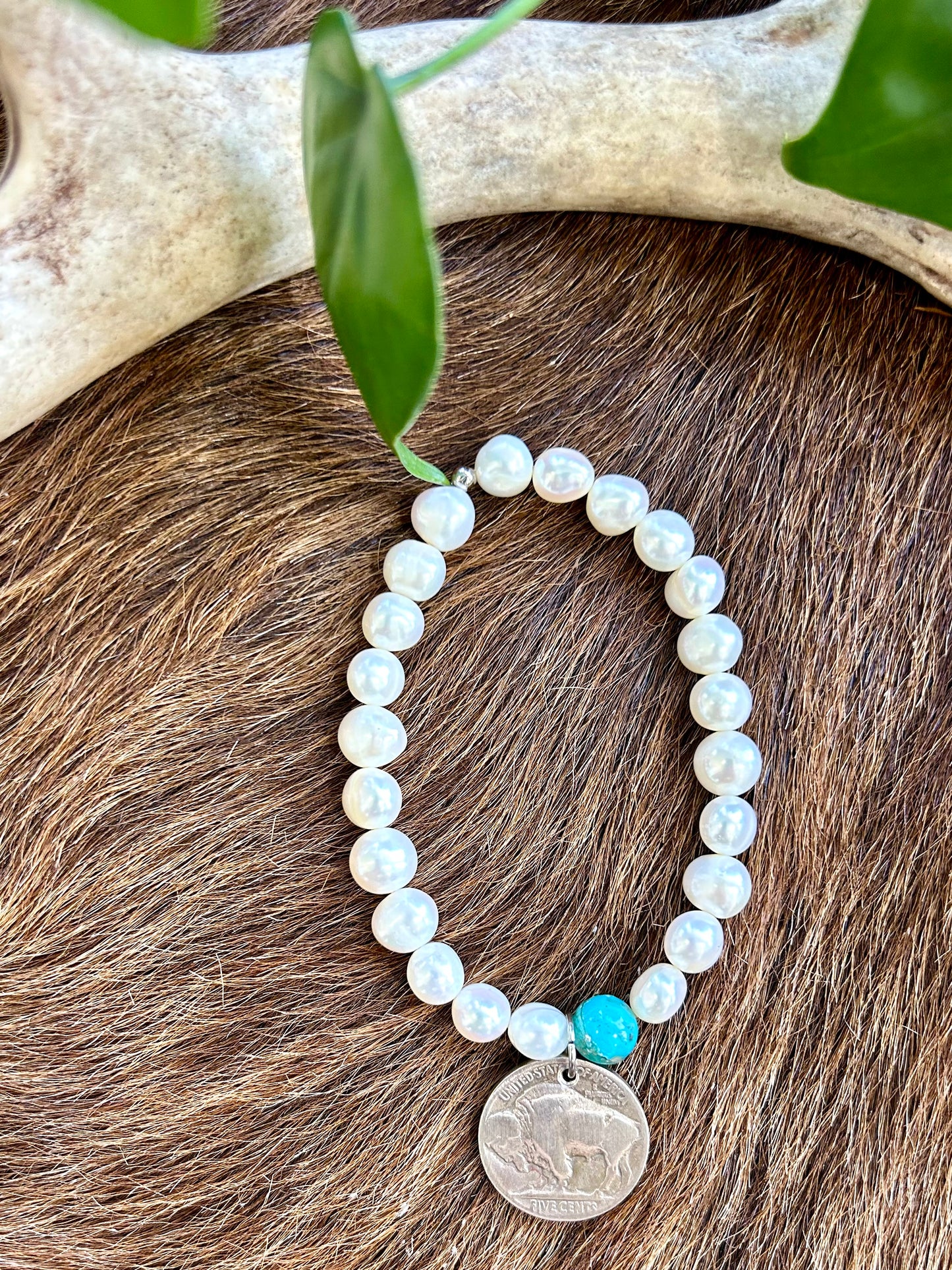 Prairie Pearl Buffalo Bracelet