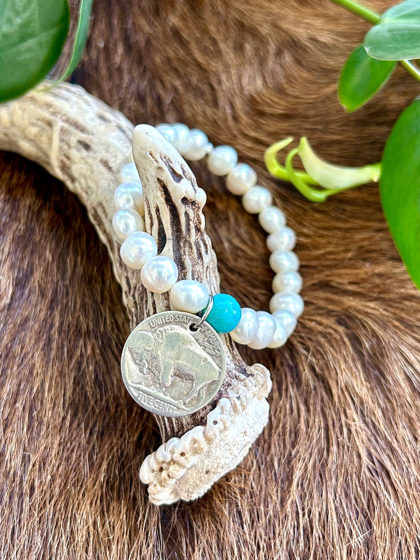 Prairie Pearl Buffalo Bracelet