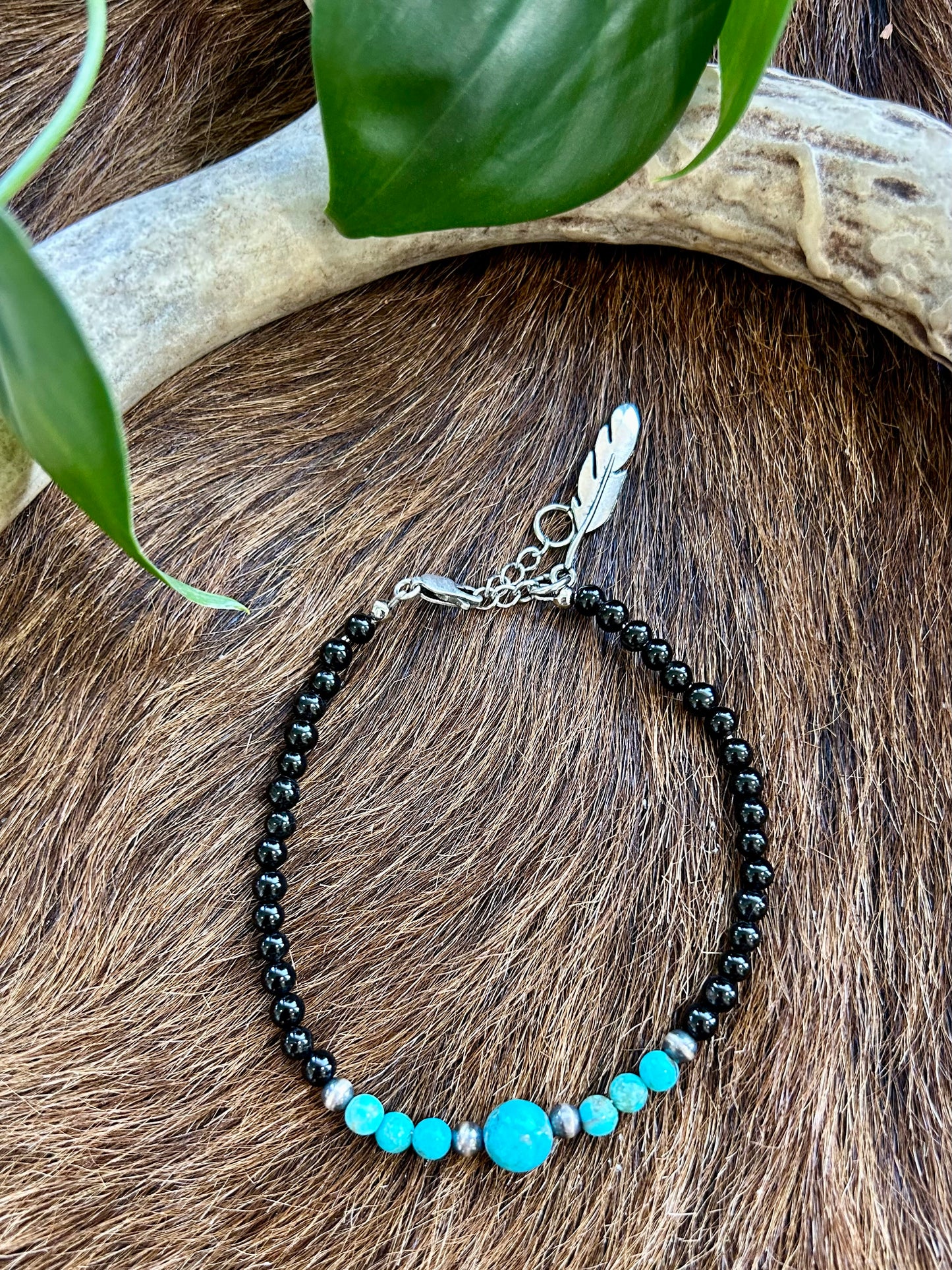 Kingman Feather Bracelet