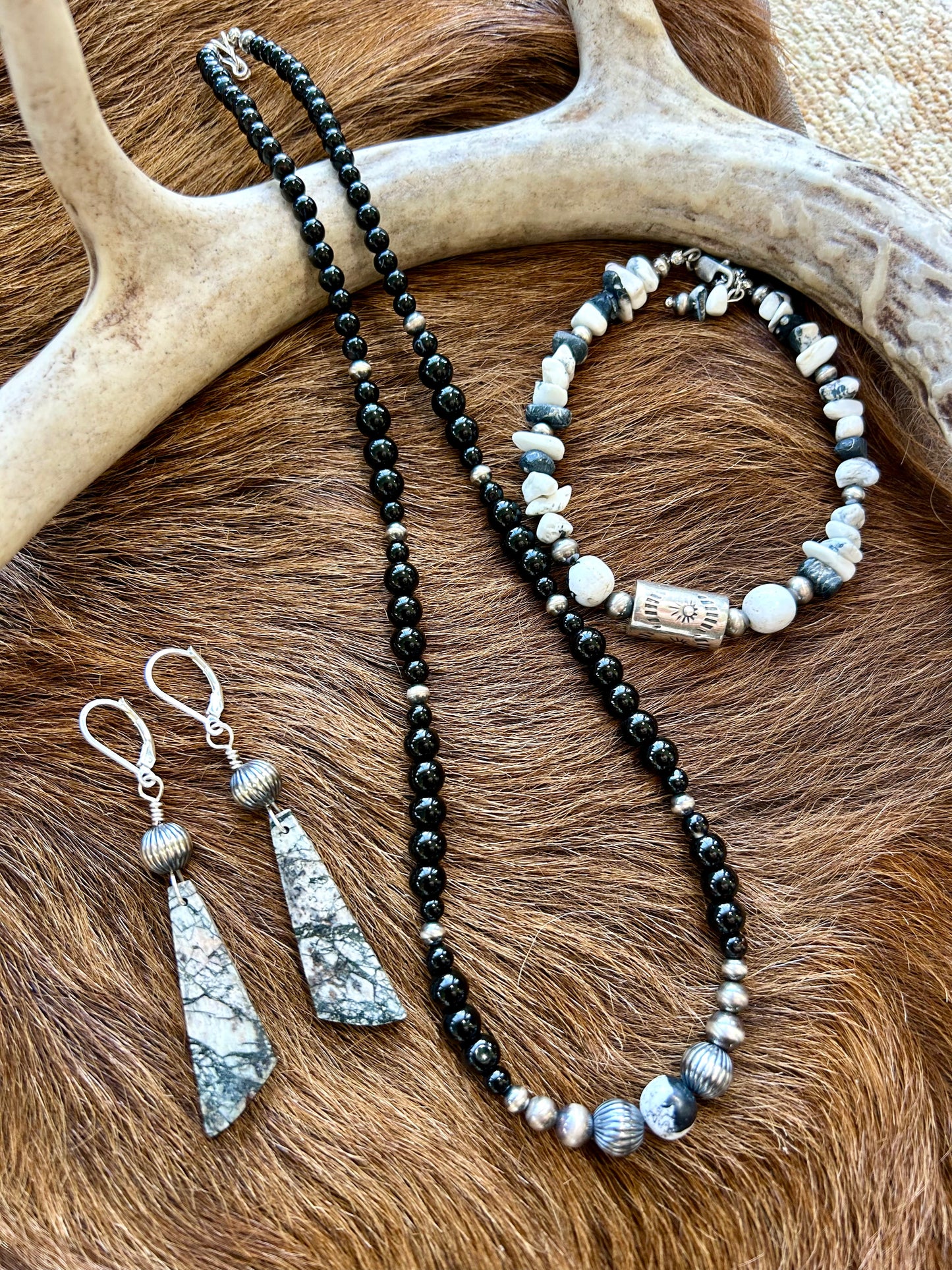 Dry Creek White Buffalo Drop Earrings