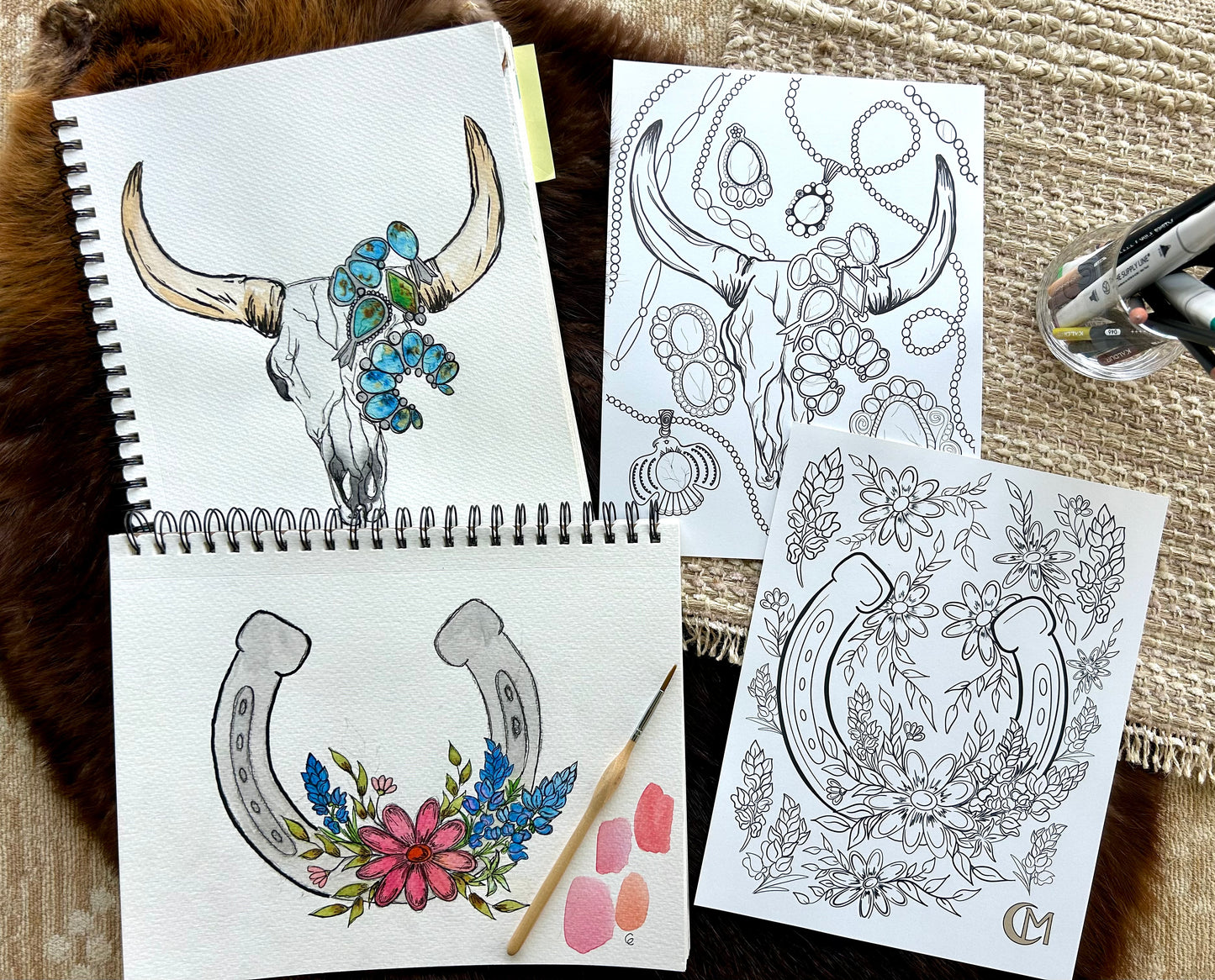 Echoes of the West Coloring Set