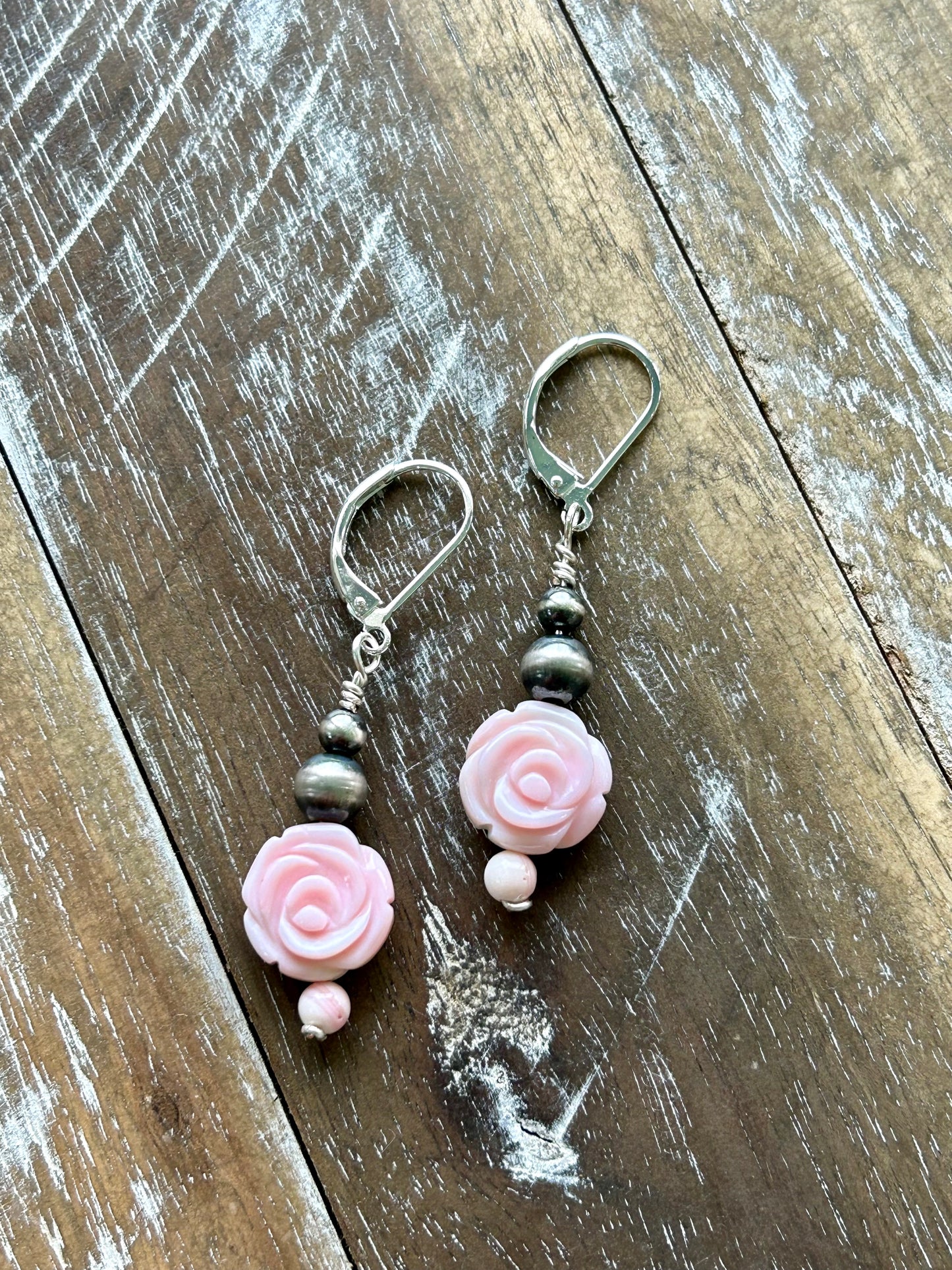 Pink Conch Desert Bloom Earrings