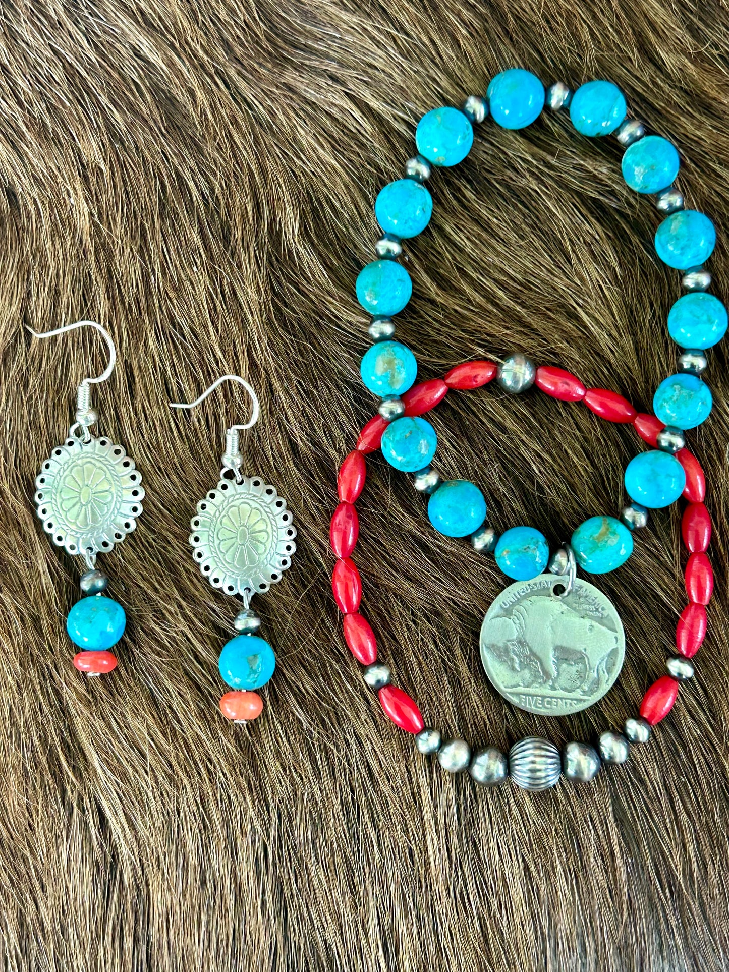 Painted Desert Concho Earrings
