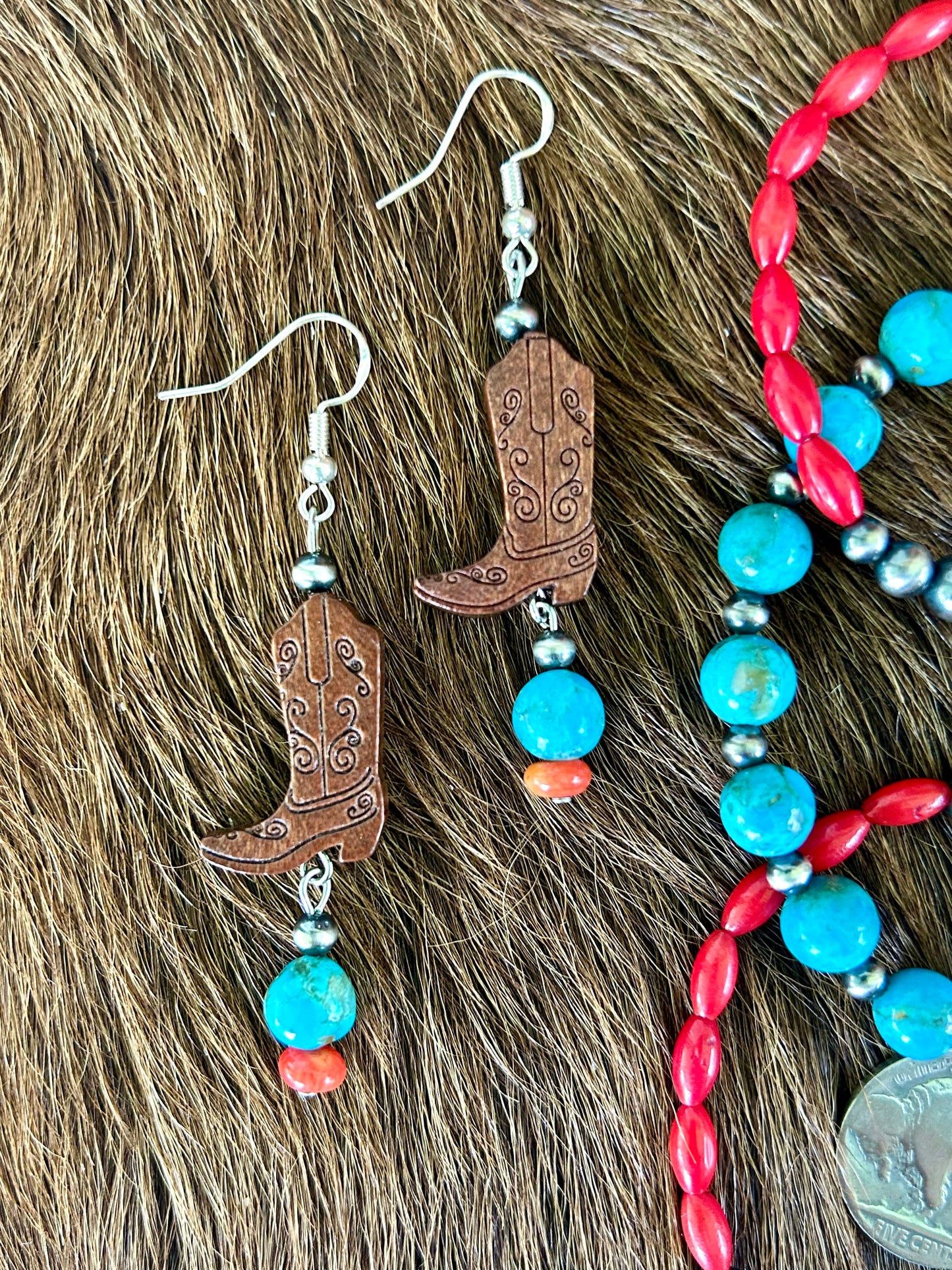 Desert Sunset Boot Earrings