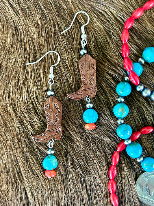 Desert Sunset Boot Earrings
