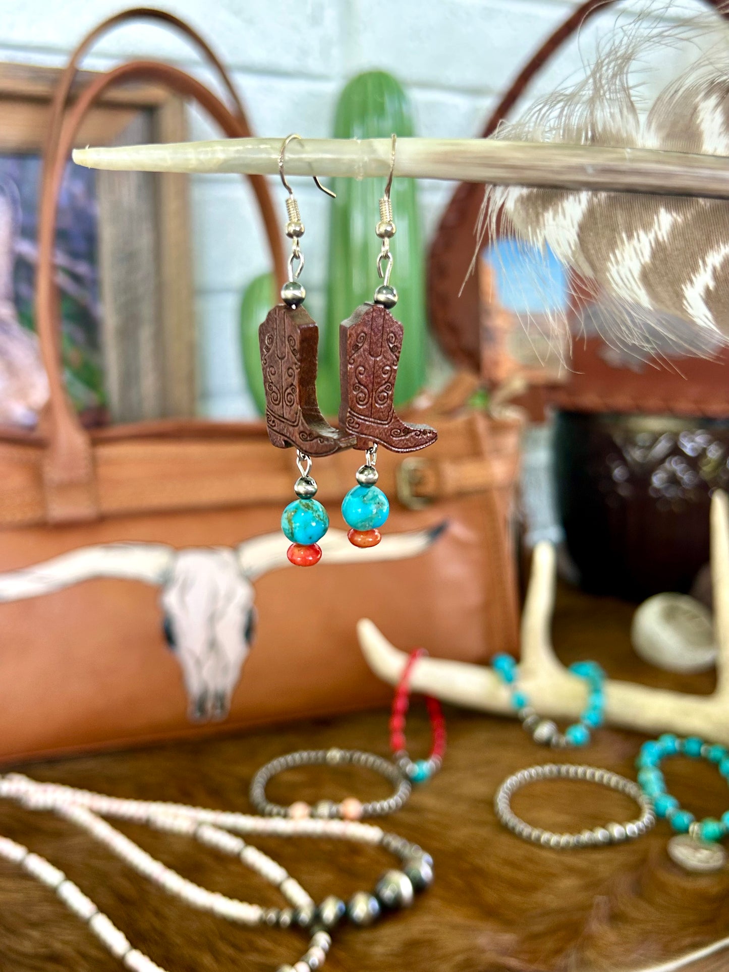 Desert Sunset Boot Earrings